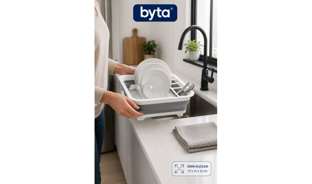 Katlanır Bulaşıklık ve Tabaklık – Çok Bölmeli Bulaşık Kurutmalığı