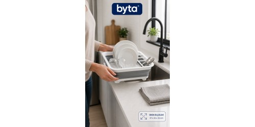 Katlanır Bulaşıklık ve Tabaklık – Çok Bölmeli Bulaşık Kurutmalığı