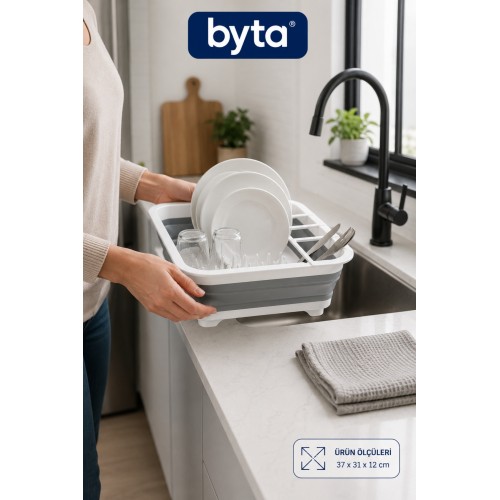 Katlanır Bulaşıklık ve Tabaklık – Çok Bölmeli Bulaşık Kurutmalığı