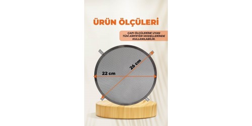 Yağ Sıçratmaz Tel, Xxl Airfryer Ve Büyük Modeller Ile Uyumlu