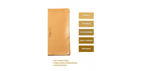 100 Adet Fırın Pişirme Kağıdı Ağartılmamış Tepsi Botuyunda 37x42 XL Boy Gold Kalite